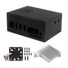 Корпус Orange pi 5 plus metal case + heatsink +fan, Type 1 (YL929)